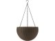 Hanging sphere planter műrattan virágcserép - mokka