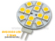 LED lámpa G4 (SMD5050x12/2W/120°) meleg fehér