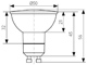 XX-LED lámpa GU10 spot (12 LED / KL) 1,5W hidegfehér