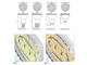 x. LED lámpa GU10 (SMD5050x24/3W/120°) hideg fehér
