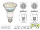 LED lámpa E14 (SMD3528x60/3.3W/120°) hideg fehér -KL