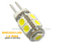 LED lámpa G4 (SMD5050x9/1.5W/270°) hideg fehér