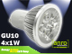 x. LED lámpa GU10 (PowerLED/4W/45°) meleg f. (6hó)