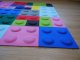 Téglalap alakú filcpanel - filcből készült puha falburkoló, 60x30cm, citromsárga