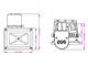 x. 10W LED reflektor - COB LED (Mozgásérzékelős) Meleg fehér