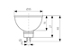 Halogén izzó MR11-GU4/35W (12V AC, 2000h)