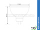 LED lámpa MR16 (COB2835x19/5.5W/120°) természetes feh.