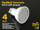 LED lámpa GU10 (COB2835x9/4W/60°) meleg fehér Lencsés