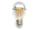 E27 LED izzó Bulb filament (7W/180°) Körte - meleg fehér - króm