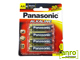 Elem - Alkáli - AA ceruzaelem Panasonic (1.5 Volt) 4 darab