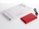 PowerBank külső akkumulátor SuperSmall kábellel (2xUSB) piros - 5000 mAh