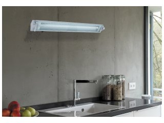 Easy light pultmegvilágító lámpa, kapcsolóval, ezüst (G5 - 13W) - meleg fehér - 58 cm