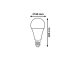 Easy-switch LED izzó - kapcsolóval szabályozható fényerő, E27 10W melegfehér
