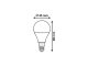 Easy-switch LED izzó - kapcsolóval szabályozható fényerő, E14 5W melegfehér
