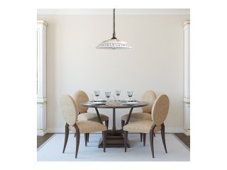 Etrusco függeszték, állítható lelógás (E27) barna+arany mintás búrával