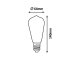 E27 LED izzó Vintage filament (4W/360°) ST64 meleg fehér