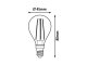 LED filament izzó - E27 6 Watt meleg fehér G45 Globe