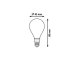 LED filament izzó - E14 4 Watt meleg fehér G45 Globe clear