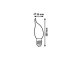 LED filament izzó - E14 4 Watt természetes fehér C35 Flame