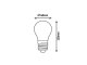LED filament izzó - E27 12 Watt meleg fehér A68 Globe