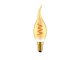 LED filament izzó - E14 3 Watt meleg fehér C35 Flame amber