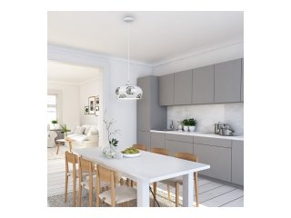 Ginger függeszték (E14) ezöst mintás búrával