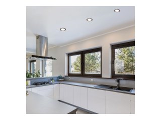 Lois beépíthető lámpa 6W LED, kör alakú, szatin króm - meleg fehér fény