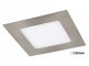 Lois beépíthető lámpa 6W LED, négyzet alakú, szatin króm - meleg fehér fény