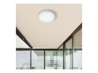 Loki LED kültéri fali lámpa, kerek LED hajólámpa IP54 (15W) természetes fehér