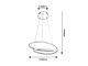 Meredia modern LED függeszték, spirális forma (40W) meleg fehér