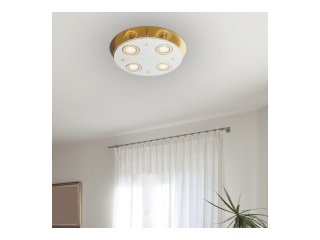 Naomi mennyezeti LED lámpa (4xGU10) kör, bronz+fehér
