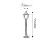 New York kültéri állólámpa, IP44 (E27) 120 cm magas