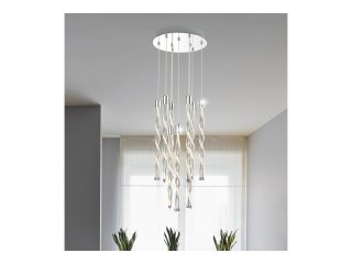 Raina modern LED függeszték, sodort forma (60W) meleg fehér