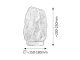 Asztali sólámpa Rock, szikla formájú dekor lámpa (max. 25 cm magas) (E14)