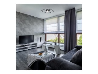 Sirius mennyezeti LED lámpa (40W) természetes fehér, szögletes - matt fekete