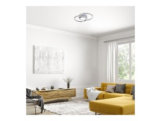 Sirius mennyezeti LED lámpa (30W) természetes fehér, kerek - króm