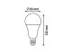 SMD-LED led izzó E27 18 Watt 1800 lumen természetes fehér