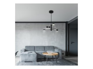 Solomon 6 karú LED függeszték, modern nappali világítás (30W) természetes fehér