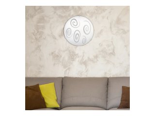 Spiral mennyezeti lámpa (E27) mintás üvegburával