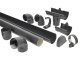 Ereszcsatorna rendszer, 90/75 mm, 12 méter, antracit, PVC