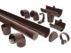 Ereszcsatorna rendszer, 90/75 mm, 4 méter, barna, PVC