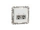 Sedna Design 2xRJ45 Cat6 STP aljzat, fehér