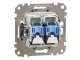 Sedna Design 2xRJ45 Cat6 UTP aljzat, alumínium