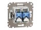 Sedna Design 2xRJ45 Cat6 UTP aljzat, bézs
