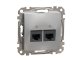 Sedna Design 2xRJ45 Cat5e UTP aljzat, alumínium