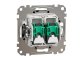 Sedna Design 2xRJ45 Cat5e UTP aljzat, alumínium