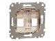 Sedna Design 2xRJ45 adapter, RDM betétekhez, bézs