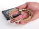 Diamond L alakú USB - USB-C nejlon-szövetkábel (1 méter) arany - USB 2.0