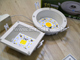 COB LED süllyesztett mennyezeti lámpa négysz., 10W hideg fehér