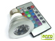 x.LED lámpa E27 (PowerLED/3W/30°) RGB Távirányítós